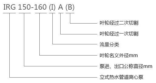 IRG立式热水管道华体·官方版网站登录入口型号意义