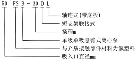 FSB型耐腐蚀氟塑料华体·官方版网站登录入口型号意义